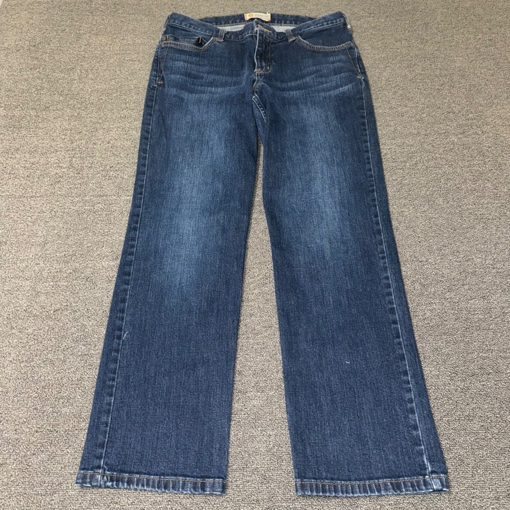 Carhartt Rugged Flex Blaine Jeans Womens 10 Short Dark Wash Straight Leg Utility
